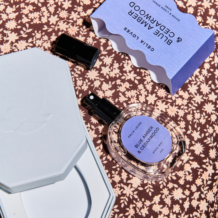 Blue Amber & Cedarwood Room Spray 50ml - Celia Loves