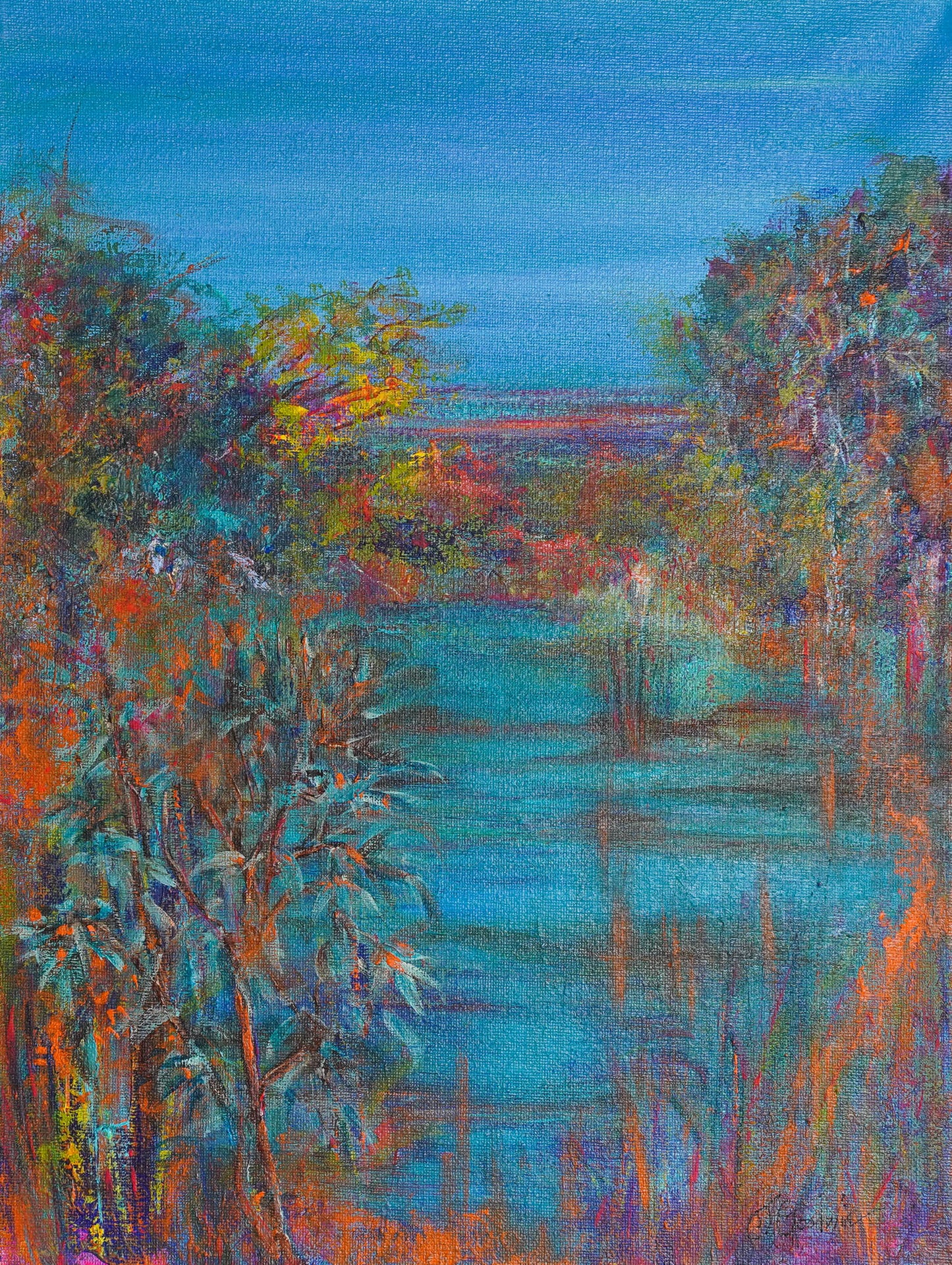 'Cherrished Pond' Original | Silent Reflections Collection | Julia Goodwin