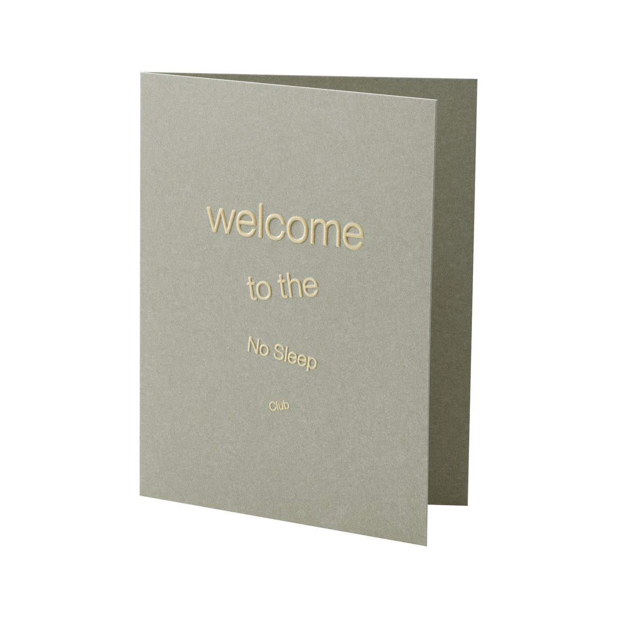 Cannot Sleep Members Card Welcome to the No Sleep Club Greeting Card - Short Talk – LENNY ROW